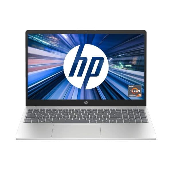 HP Laptop 15, AMD Ryzen 3 7320U, 15.6-inch (39.6 cm), FHD, 8GB LPDDR5, 512GB SSD, AMD Radeon Graphics, FHD Camera w/Privacy Shutter, Backlit KB (Win 11, MSO 2021, Silver, 1.59 kg), fc0026AU - 1
