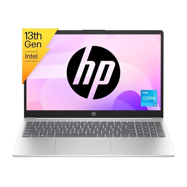 HP Laptop 15, 13th Gen Intel Core i3-1315U, 15.6-inch (39.6 cm), FHD, 8GB DDR4, 512GB SSD, Intel Iris Xe Graphics, FHD Camera w/Privacy Shutter, (Win 11, MSO 2021, White, 1.59 kg), fd0019TU - 1