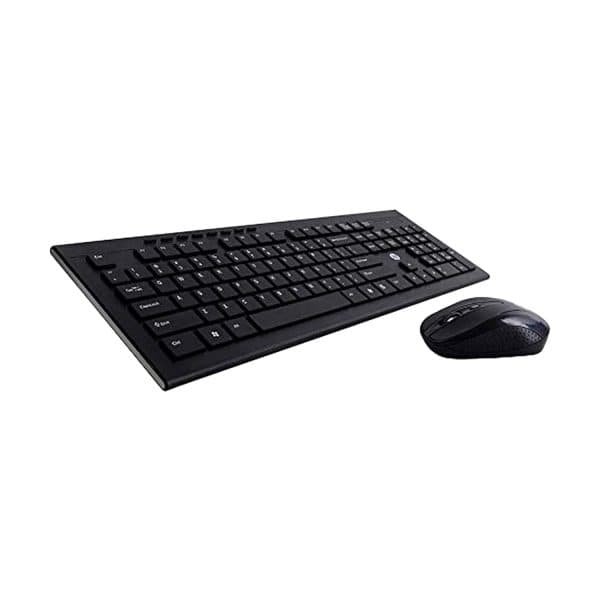 HP USB Wireless Spill Resistance Keyboard and Mouse Set with 10m Working Range 2.4G Wireless Technology / 3 Years Warranty (4SC12PA), Black - 1