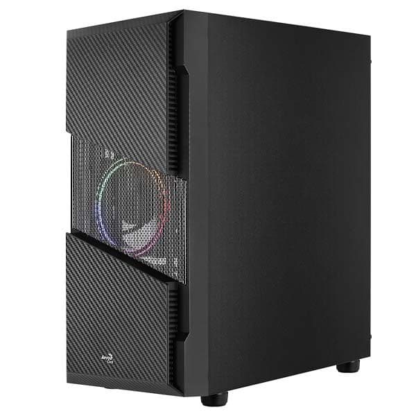 Aerocool Menace Saturn RGB Tower Case, Tempered Glass (Black) - 2
