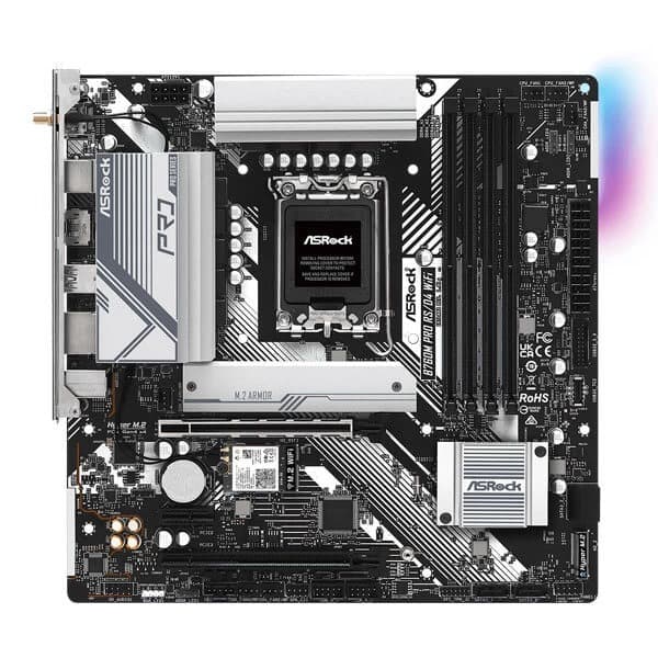 Asrock B760M Pro RS/D4 WiFi Intel LGA 1700 mATX Motherboard Supports Intel 12th , 13th & 14th Gen Processors - 2