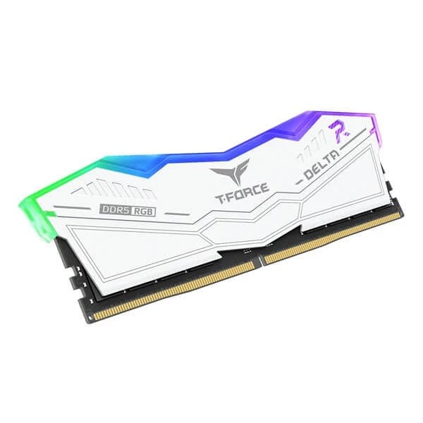 TeamGroup T-Force Delta RGB 16GB (16GBx1) DDR5 5200MHz CL40 Desktop RAM (White) - 2