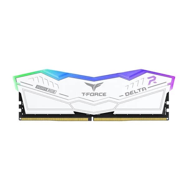 TeamGroup T-Force Delta RGB 64GB (32GBx2) DDR5 6000MHz CL38 Desktop RAM (White) - 3