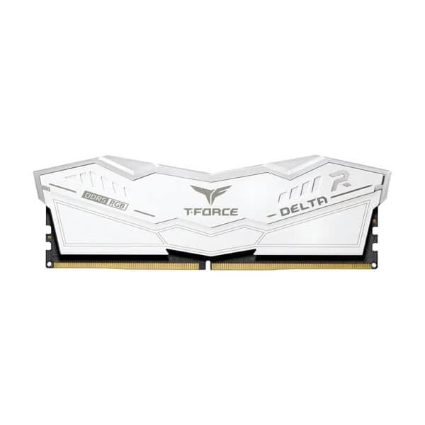 TeamGroup T-Force Delta RGB 64GB (32GBx2) DDR5 6000MHz CL38 Desktop RAM (White) - 4