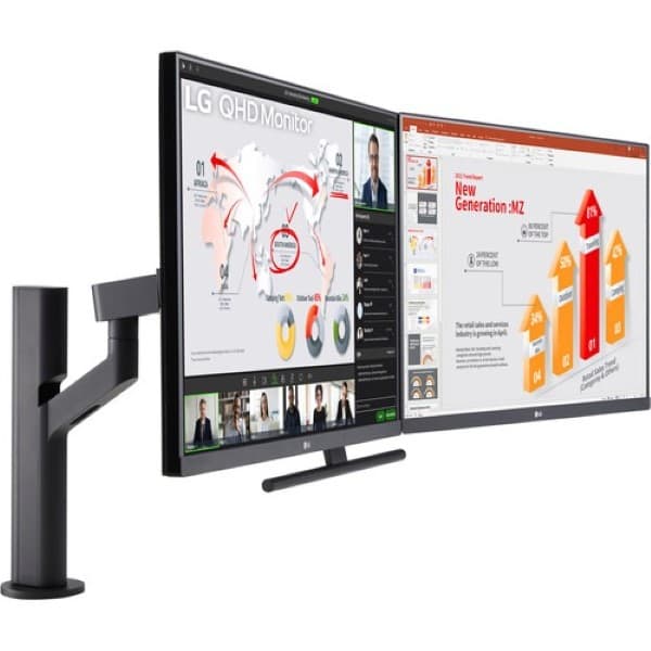 LG 27QP88D-BS 27" (68.466cm) QHD Monitor Ergo Dual with Daisy Chain - 7