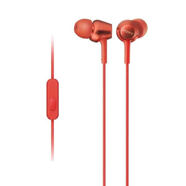 Sony MDR-EX255AP Wired in Ear Headphone with Mic (Red) - 1