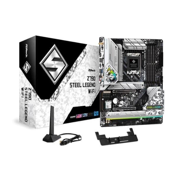 ASRock Z790 Steel Legend WIFI DDR5 Motherboard Supports Intel LGA 1700 Intel 12th , 13th & 14th Gen Processors - 1