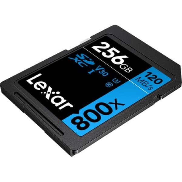 Lexar 256GB High-Performance 800x SDXC Memory Card - 3
