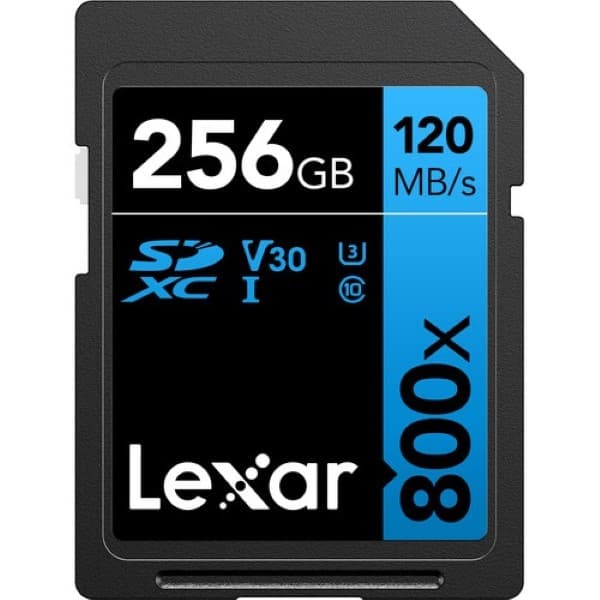 Lexar 256GB High-Performance 800x SDXC Memory Card - 1