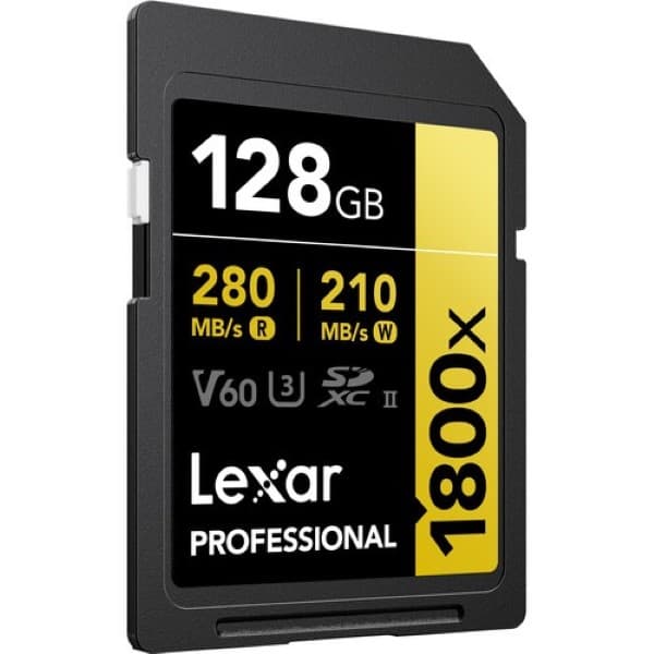 Lexar 128GB Professional 1800x SDXC UHS-II Memory Card (GOLD Series) - 5
