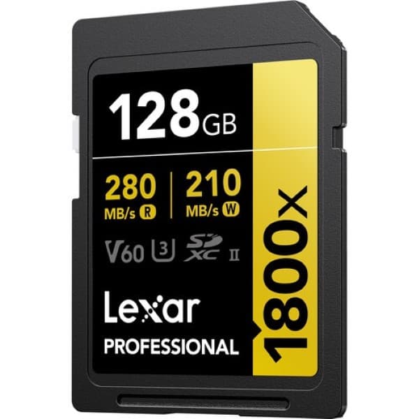Lexar 128GB Professional 1800x SDXC UHS-II Memory Card (GOLD Series) - 4
