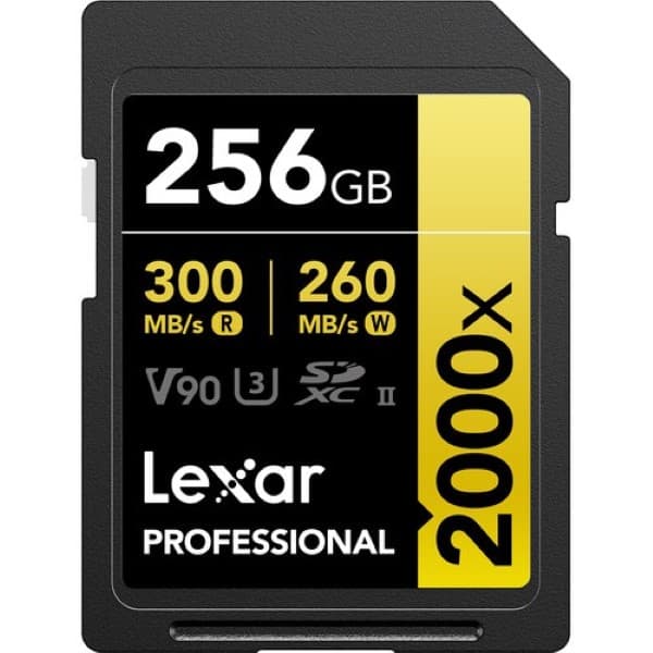 Lexar 256GB Professional 2000x SDXC UHS-II Memory Card - 1