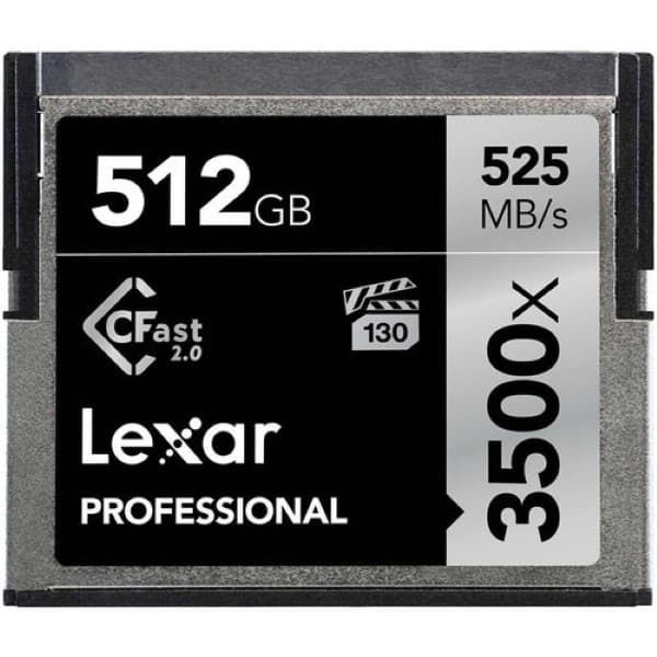 Lexar 512GB Professional 3500x CFast 2.0 Memory Card - 1