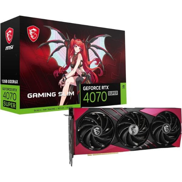MSI Gaming RTX 4070 Super 12G Gaming X Slim MLG Graphics Card - 1