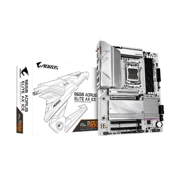Gigabyte B650 Aorus Elite AX ICE AMD AM5 LGA 1718 ATX Motherboard - 1
