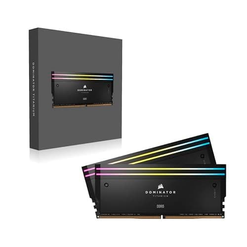 CORSAIR Dominator Titanium RGB 32GB (2x16GB) DDR5 7200MHz CL34 RAM (Black) - 5