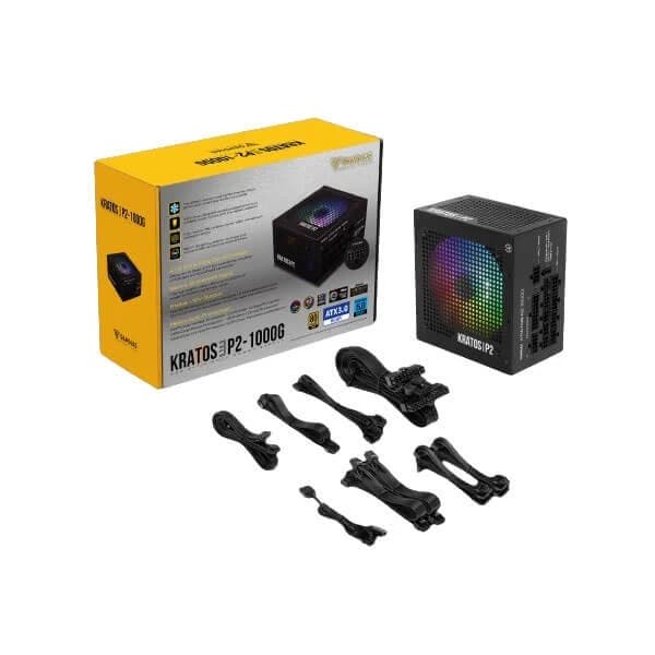 Gamdias Kratos P2-1000G RGB 1000 Watt 80 Plus Gold ATX 3.0 SMPS - 7