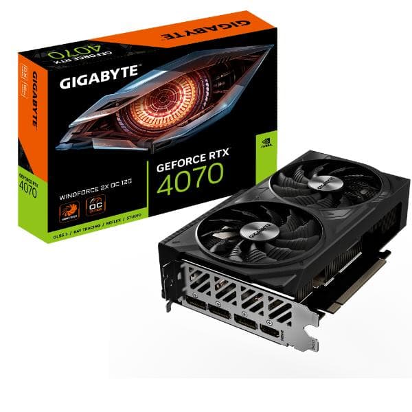Gigabyte RTX 4070 Windforce 2X OC 12GB GDDR6X Graphic Card - 1