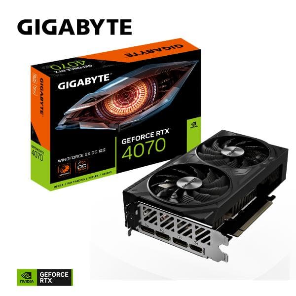 Gigabyte RTX 4070 Windforce 2X OC 12GB GDDR6X Graphic Card - 8