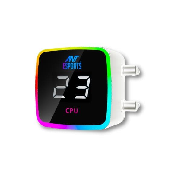 Ant Esports ICE-Glow 240 ARGB CPU Liquid Cooler - White - 2
