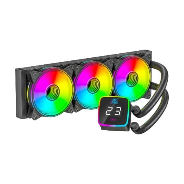 Ant Esports ICE-Flow 360 ARGB CPU Liquid Cooler - Black - 1