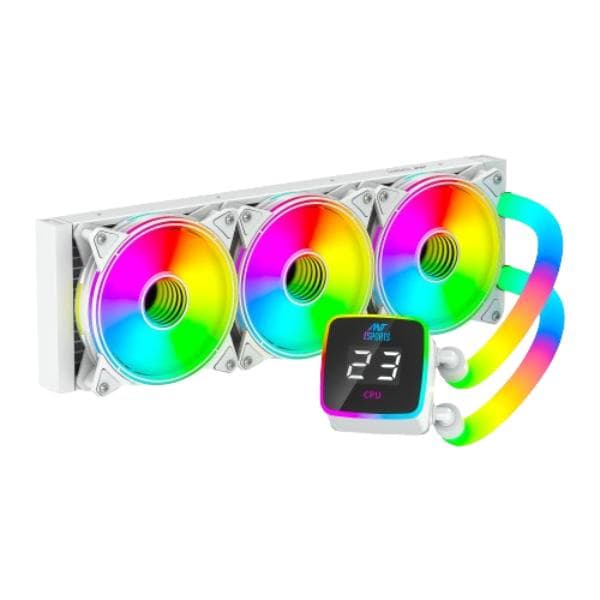Ant Esports ICE-Glow 360 ARGB CPU Liquid Cooler - White - 1