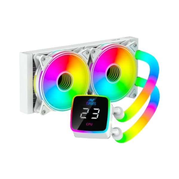 Ant Esports ICE-Glow 240 ARGB CPU Liquid Cooler - White - 1