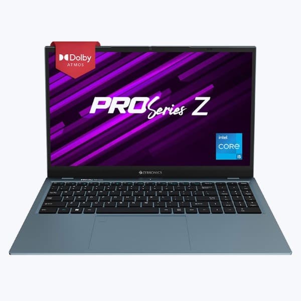ZEBRONICS NBC 4S Intel Core i5-1235U 15.6” FHD (8 GB RAM 3200MHz/ 512 GB M.2 SATA SSD/Windows 11 Home) Blue - 1