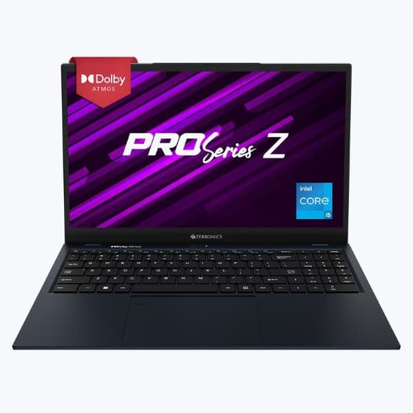ZEBRONICS NBC 4S Intel Core i5-1235U 15.6” FHD (8 GB RAM 3200MHz/ 512 GB M.2 SATA SSD/Windows 11 Home) Midnight Blue - 1