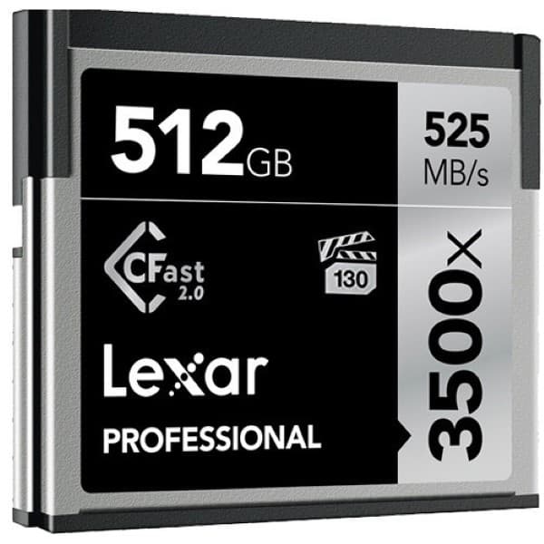 Lexar 512GB Professional 3500x CFast 2.0 Memory Card - 2