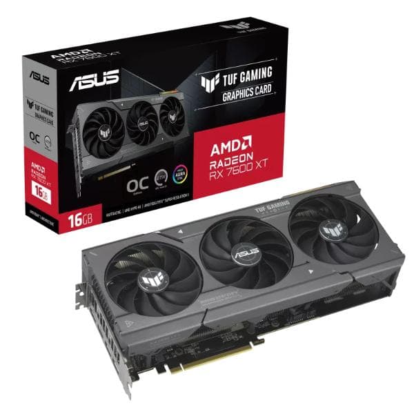 ASUS TUF Gaming Radeon RX 7600 XT OC Edition 16GB GDDR6 Graphic Card - 1