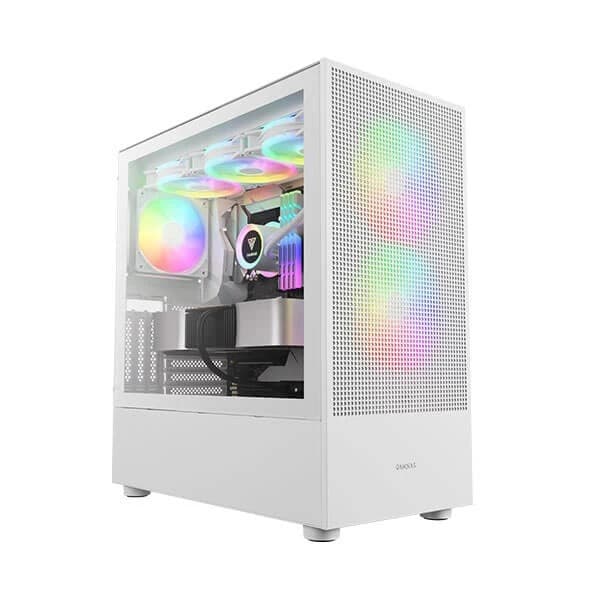 Gamdias Talos E3 Mesh Elite ARGB (E-ATX) Mid Tower Cabinet (White) - 1