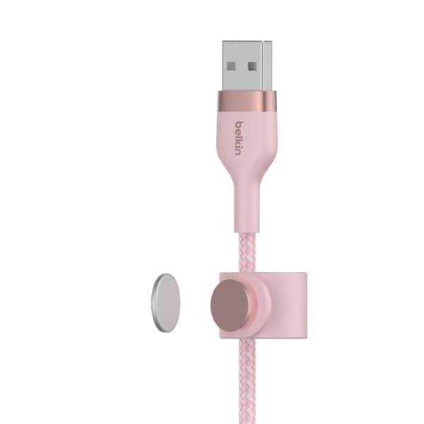 Belkin BoostCharge Pro Flex 1m USB-A Cable with Lightning Connector Pink - 3