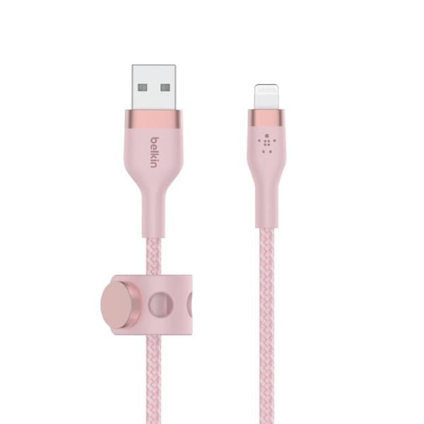 Belkin BoostCharge Pro Flex 1m USB-A Cable with Lightning Connector Pink - 4