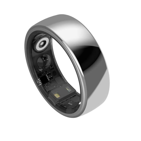 AaboRing Health & Fitness Tracker Smart Ring Size 12 - Silver