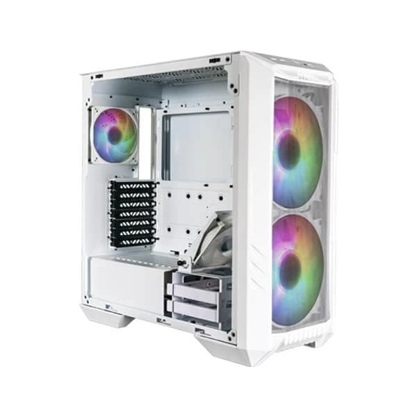 Cooler Master HAF 500 (E-ATX) Cabinet (White) - 3