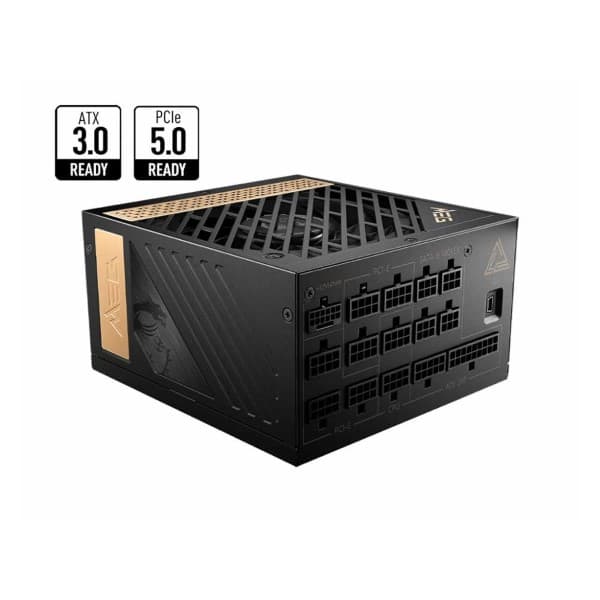 Msi Meg Ai1000P PCIE5 1000 Watt 80 Plus Platinum Power Supply - 1