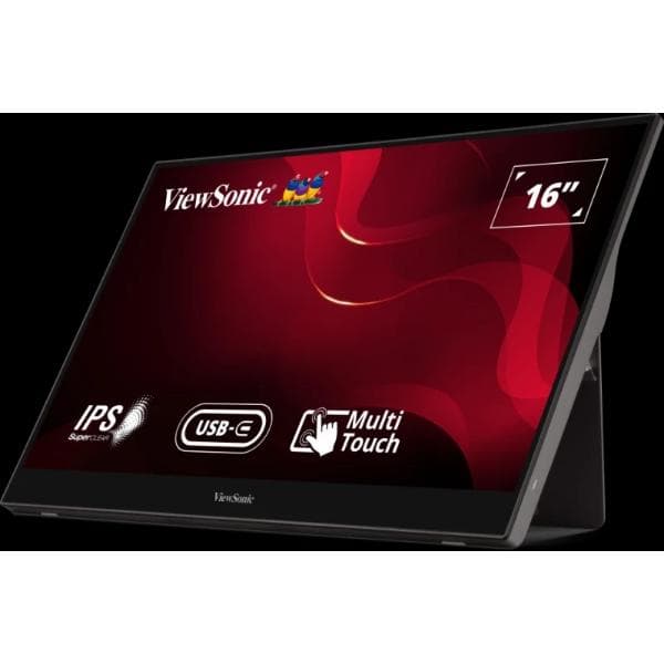 ViewSonic TD1655 16" FHD IPS Portable Touch Monitor Metallic Silver - 8