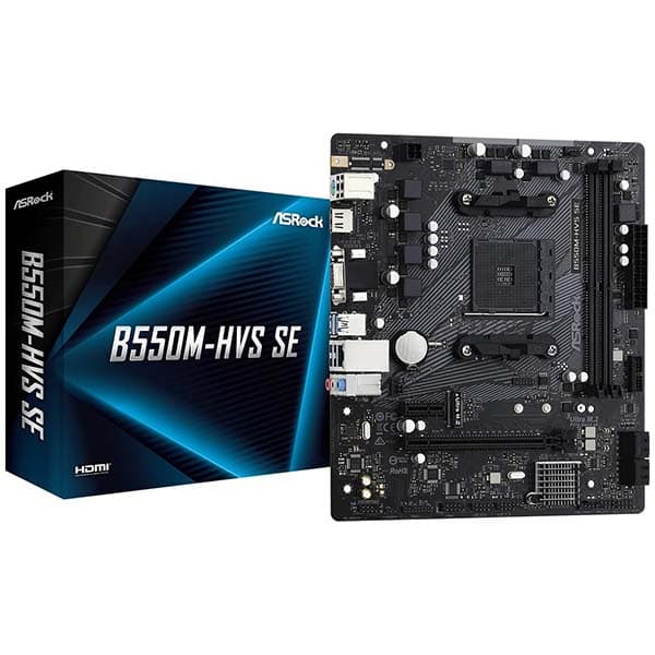 ASRock B550M-HVS SE Micro ATX DDR4 AM4 Motherboard - 1