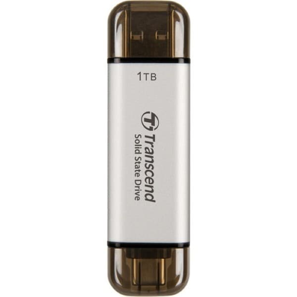 Transcend 310C 1TB USB C Portable SSD (Metallic Silver) - 1
