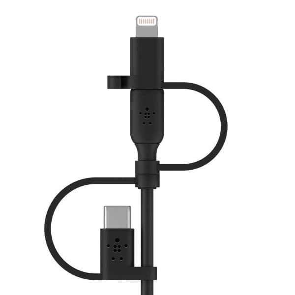 Belkin Universal Cable (3-in-1 USB-C, Lightning, Micro-USB Charging Cable) Charge Smartphones, Tablets, Power Banks and More 3.3ft/1m, Black - 4