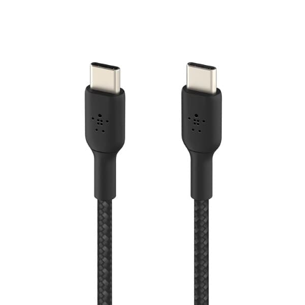 Belkin USB-IF Certified Braided 60 W USB-C to USB-C (Type C) Charge cable, 6.6 Feet / 2 Meter, Black - 3