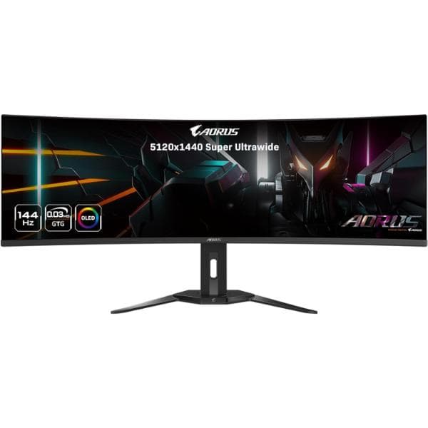 Gigabyte Aorus CO49DQ 49" QD OLED 144Hz DQHD Ultrawide Curved Gaming Monitor - 8