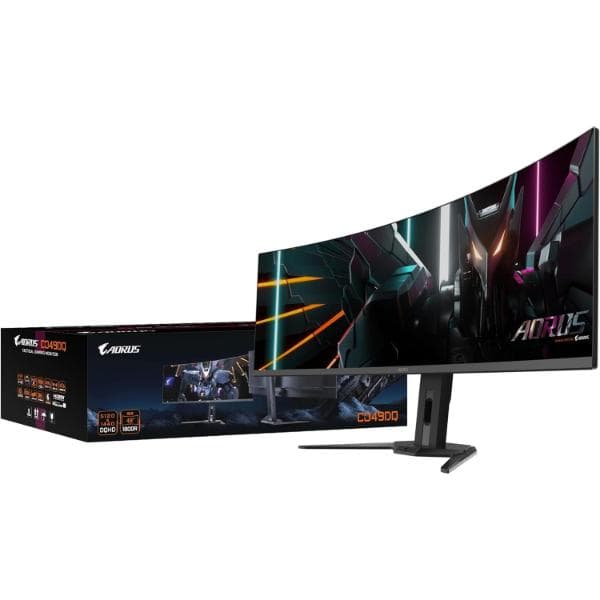 Gigabyte Aorus CO49DQ 49" QD OLED 144Hz DQHD Ultrawide Curved Gaming Monitor - 2