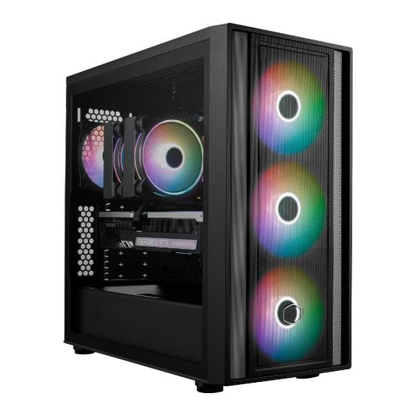 Cooler Master MasterBox 600 ARGB Tempered Glass ATX Cabinet Black - 2