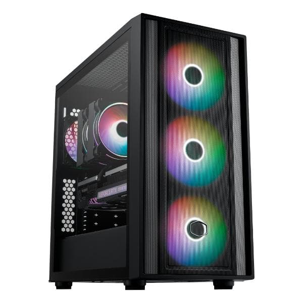 Cooler Master MasterBox 600 ARGB Tempered Glass ATX Cabinet Black - 1