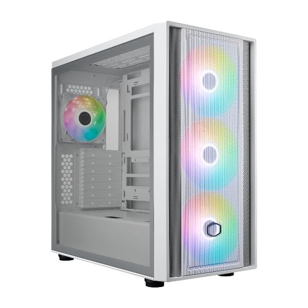 Cooler Master MasterBox 600 ARGB Tempered Glass ATX Cabinet White - 1