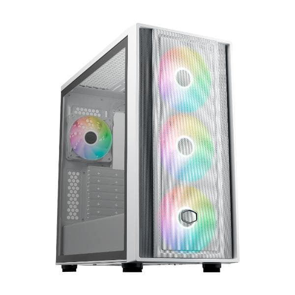 Cooler Master MasterBox 600 ARGB Tempered Glass ATX Cabinet White - 7