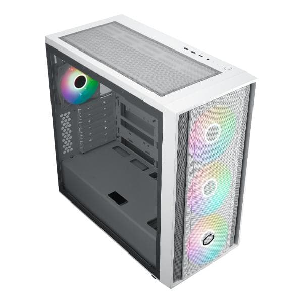 Cooler Master MasterBox 600 ARGB Tempered Glass ATX Cabinet White - 2