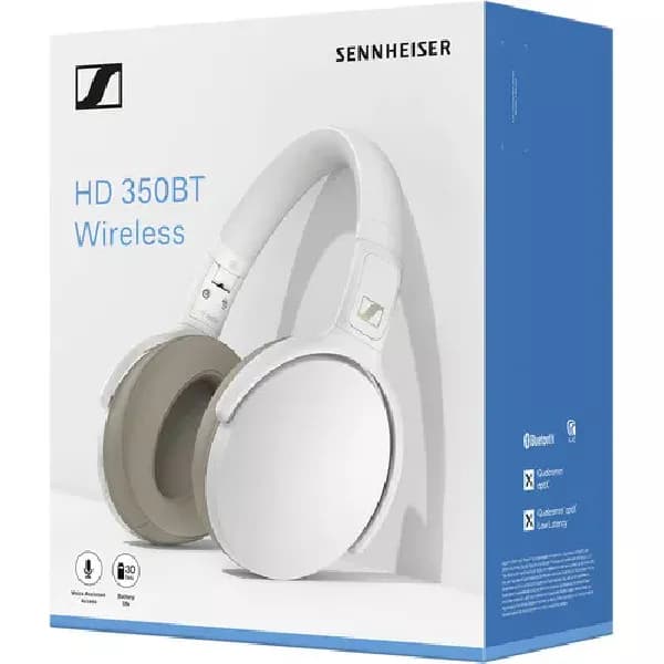 Sennheiser HD 350BT Wireless Bluetooth Headphone White - 4